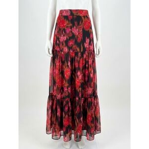 NEW MISA LOS ANGELES mavi maxi skirt in blur flora